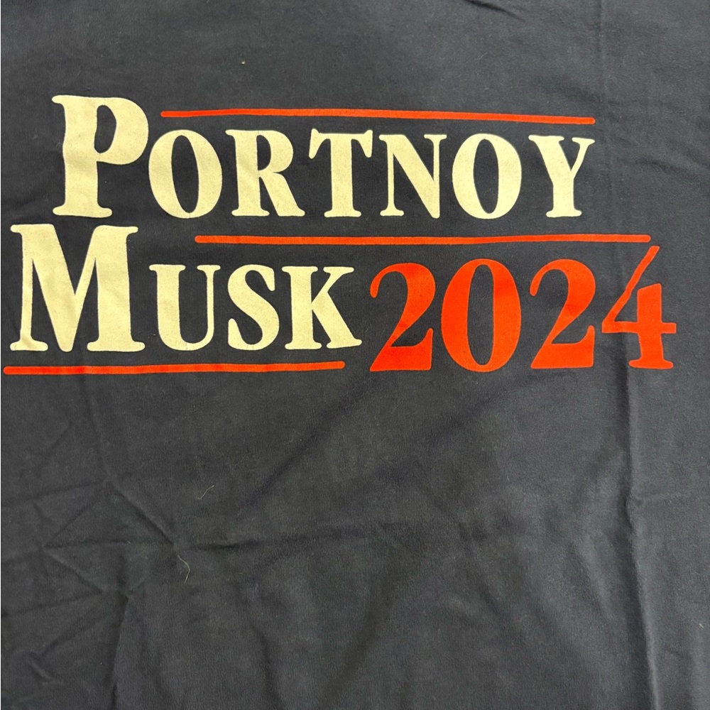 BARSTOOL SPORTS PORTNOY MUSK 2024 TEE SIZE LARGE